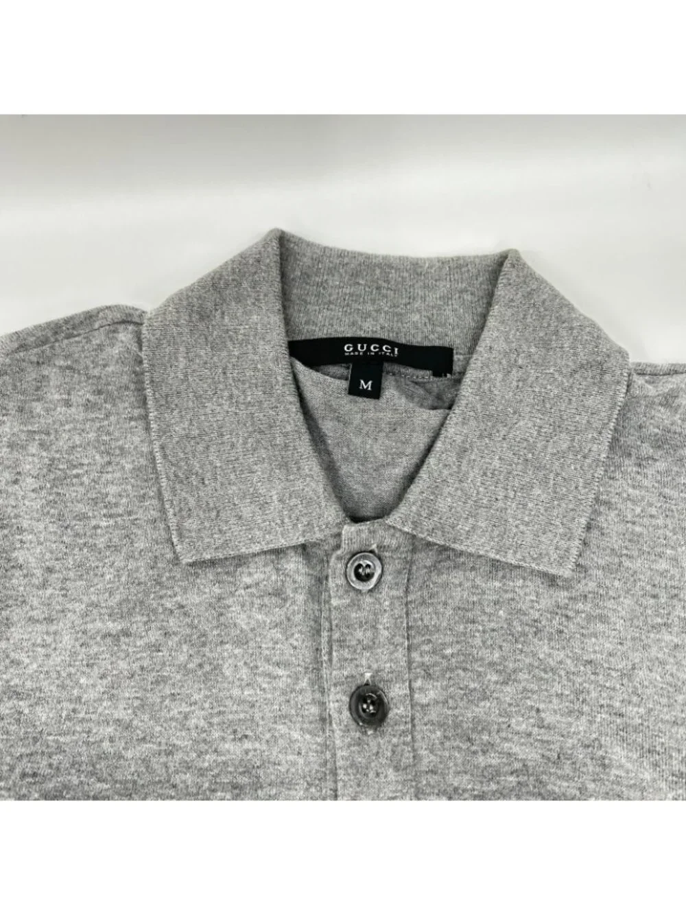 Gucci Gray Cotton Sherry Line Polo